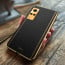 Vaku ® Vivo Y53S Luxemberg Series Leather Stitched Gold Electroplated Soft TPU Back Cover