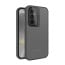 Vaku ® Samsung Galaxy S24 5G Rime Frosted Translucent Camera Protector Case with Built-in Stash Stand Back Cover