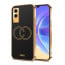 Vaku ® Vivo V21e 5G Skylar Leather Finish Gold Electroplated Soft TPU Back Cover