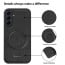 Vaku ® Samsung Galaxy A35 5G Maxtron Leather Stitched Magnetic Magsafe Non-Slip Grip Shockproof Back Cover