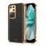Vaku ® Vivo V30 5G Luxemberg Leather Pattern Gold Electroplated Soft TPU Back Cover
