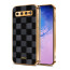 Vaku ® Samsung Galaxy S10 Cheron Series Leather Stitched Gold Electroplated Soft TPU Back Cover