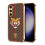 Vaku ® Samsung Galaxy S23 Plus Lynx Leather Stitched Gold Electroplated Soft TPU Back Cover Case
