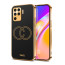 Vaku ® Oppo F19 Pro Skylar Leather Pattern Gold Electroplated Soft TPU Back Cover