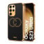 Vaku ® Samsung Galaxy S23 Ultra Skylar Leather Pattern Gold Electroplated Soft TPU Back Cover