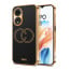 Vaku ® Oppo A38 Skylar Leather Pattern Gold Electroplated Soft TPU Back Cover