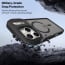 Vaku Luxos ® Apple iPhone 17 Pro Max Avlon Magpro Translucent Scratch Resistant Military-Grade Case With Metal Camera Ring Shockproof Protective Back Cover