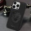 Vaku ® Apple iPhone 16 Pro Max Lion Embossed Luxury Designer Leather Protective Back Cover
