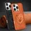 Vaku ® Apple iPhone 16 Pro Max Lion Embossed Luxury Designer Leather Protective Back Cover