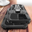 Vaku ® Vivo Y21A Vanguard Military Grade Armor Case with Metal Belt Clip Kickstand Back Cover