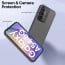 Vaku ® Samsung Galaxy A54 5G Rime Frosted Translucent Camera Protector Case with Built-in Stash Stand Back Cover
