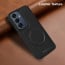 Vaku ® Samsung Galaxy A16 5G Maxtron Leather Stitched Magnetic Magsafe Non-Slip Grip Shockproof Back Cover