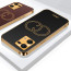 Vaku ® Oppo F21 Pro Skylar Leather Pattern Gold Electroplated Soft TPU Back Cover