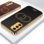 Vaku ® Vivo Y30 Skylar Leather Pattern Gold Electroplated Soft TPU Back Cover
