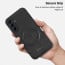 Vaku ® Samsung Galaxy A35 5G Maxtron Leather Stitched Magnetic Magsafe Non-Slip Grip Shockproof Back Cover