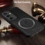 Vaku ® Samsung Galaxy S23 FE Astrid Luxury PU Leather Electroplated Magnetic Magsafe Shockproof Bumper Protective Back Cover