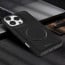 Vaku ® Apple iPhone 16 Pro Maxtron Leather Stitched Magnetic Magsafe Non-Slip Grip Shockproof Back Cover