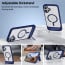 eller santé ® Apple iPhone 16 Plus Zennix Magpro Scratch Resistant Camera Screen Protector Case with Stand Holder Shockproof Protective Back cover