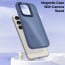 Vaku ® Samsung Galaxy A54 5G Rime Frosted Translucent Camera Protector Case with Built-in Stash Stand Back Cover