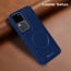 Vaku ® Vivo V30 5G Maxtron Leather Stitched Magnetic Magsafe Non-Slip Grip Shockproof Back Cover