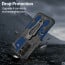 Vaku ® Samsung Galaxy S24 Ultra Vanguard Military Grade Armor Case with Metal Belt Clip Kickstand Back Cover