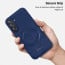 Vaku ® Samsung Galaxy F15 5G Maxtron Leather Stitched Magnetic Magsafe Non-Slip Grip Shockproof Back Cover