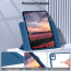 Vaku Luxos ® MAGVERSA Y-FOLD iPad (A16) 11th/10th Gen (2025/2022) 11/10.9-inch 360° Rotating Stand Transparent Back With Pencil Holder Cover Case