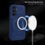 Vaku ® Samsung Galaxy A35 5G Maxtron Leather Stitched Magnetic Magsafe Non-Slip Grip Shockproof Back Cover