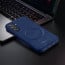 Vaku ® Samsung Galaxy F15 5G Maxtron Leather Stitched Magnetic Magsafe Non-Slip Grip Shockproof Back Cover
