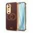 Vaku ® Vivo V40 5G Skylar Leather Pattern Gold Electroplated Soft TPU Back Cover