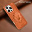 Vaku ® Apple iPhone 16 Pro Max Lion Embossed Luxury Designer Leather Protective Back Cover