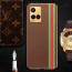 Vaku ® Vivo Y33s Felix Line Leather Stitched Gold Electroplated Soft TPU Back Cover Case