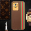 Vaku ® Vivo Y02 Felix Line Leather Pattern Gold Electroplated Soft TPU Back Cover Case