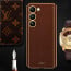 Vaku ® Vivo Y200e 5G Luxemberg Leather Pattern Gold Electroplated Soft TPU Back Cover