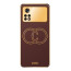 Vaku ® Xiaomi Poco X4 Pro Skylar Leather Pattern Gold Electroplated Soft TPU Back Cover