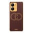 Vaku ® Vivo T2x 5G Skylar Leather Pattern Gold Electroplated Soft TPU Back Cover