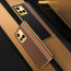 Vaku ® Vivo Y21e Felix Line Leather Stitched Gold Electroplated Soft TPU Back Cover Case