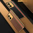 Vaku ® Vivo Y22 Felix Line Leather Stitched Gold Electroplated Soft TPU Back Cover Case