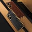 Vaku ® Vivo T2x 5G Luxemberg Leather Pattern Gold Electroplated Soft TPU Back Cover