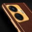 Vaku ® Vivo T1 4G Luxemberg Series Leather Stitched Gold Electroplated Soft TPU Back Cover