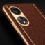 Vaku ® Oppo A58 4G Luxemberg Leather Pattern Gold Electroplated Soft TPU Back Cover