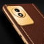 Vaku ® Vivo Y02 Luxemberg Leather Pattern Gold Electroplated Soft TPU Back Cover Case