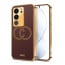 Vaku ® Vivo V29 5G Skylar Leather Pattern Gold Electroplated Soft TPU Back Cover