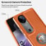 Vaku ® Vivo V40 5G Regal Shield Metal Lion Engraved Leather Protective Back Cover