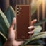 Vaku ® Samsung Galaxy A35 5G Luxemberg Leather Pattern Gold Electroplated Soft TPU Back Cover