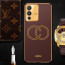 Vaku ® Vivo V23 5G Skylar Leather Pattern Gold Electroplated Soft TPU Back Cover