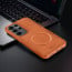 Vaku ® Samsung Galaxy S25 Ultra Maxtron Leather Stitched Magnetic Magsafe Non-Slip Grip Shockproof Back Cover