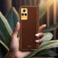 Vaku ® Vivo Y73 Luxemberg Series Leather Stitched Gold Electroplated Soft TPU Back Cover