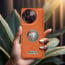 Vaku ® Vivo V30e 5G Regal Shield Metal Lion Engraved Leather Protective Back Cover