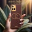 Vaku ® Vivo Y21G Skylar Leather Pattern Gold Electroplated Soft TPU Back Cover